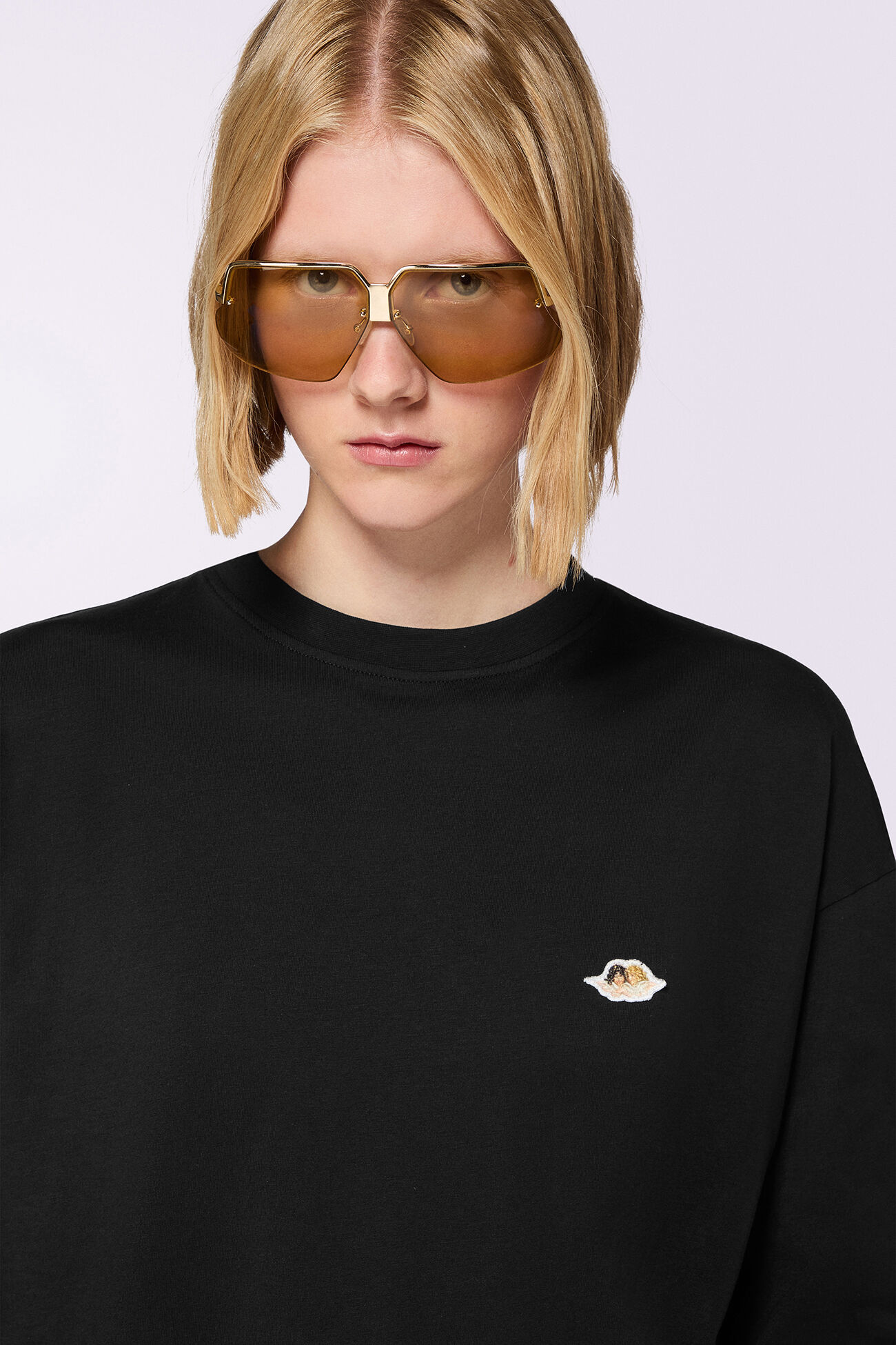 Angels Patch Relaxed T-Shirt Black